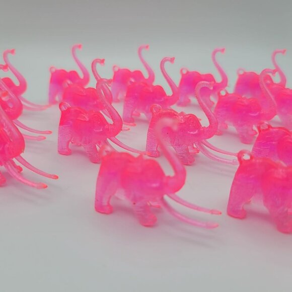 Vintage Cocktail Hanger Marker Zoo Animals 1960s Nron Pink Elephant Monkeys Mix - Picture 3 of 14